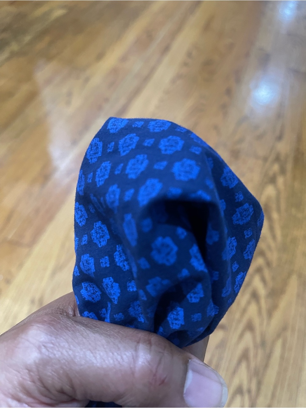 New Men's Navy Blue Patterned Pocket Square - Unbranded Sz OS